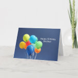 Birthday Card farbige Ballons für Brother Karte<br><div class="desc">Erstellt aus einem Original Studio Porto Sabbia Foto! Diese farbige Balloons-Geburtstagskarte ist als altersspezifische Karte im Alter von 1 bis 12 Jahren,  in verschiedenen Sprachen,  für verschiedene spezifische (Familien-)Beziehungen und als Geburtstagsparty-Einladung erhältlich.</div>