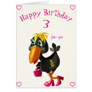 Birthday Card Fashion Bird - Ihr Alter / Text