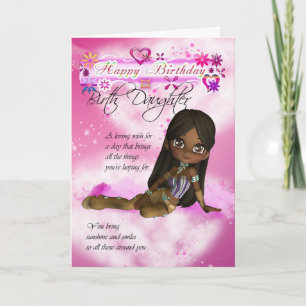 Birthday card for Birth Daughter, Moonies Cutie Pi Karte