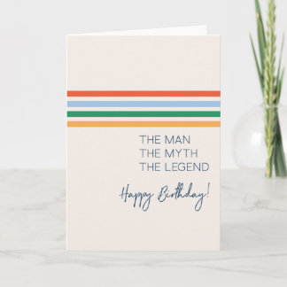 Birthday Card for Him Dad Birthday Legend Retro Karte