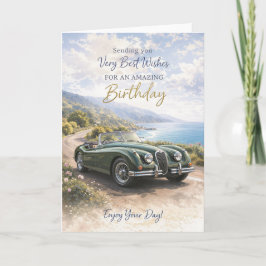 Birthday Card for Him or Her – Classic Car Design Karte