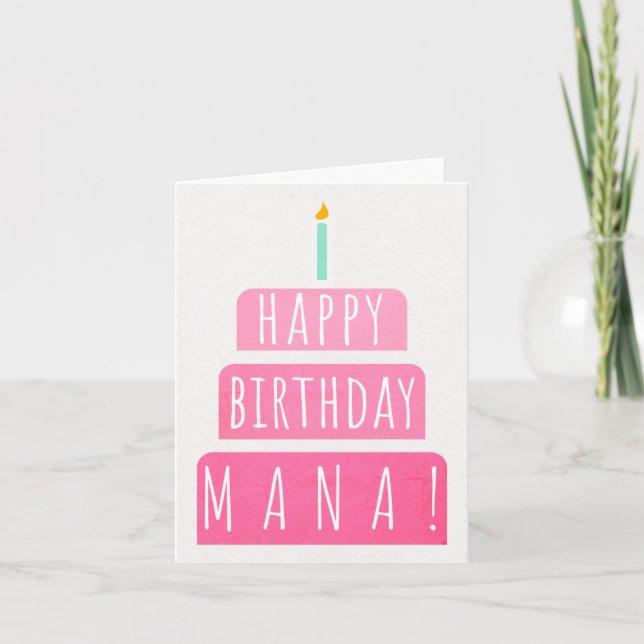 Birthday Card for Mana Karte (Vorderseite)
