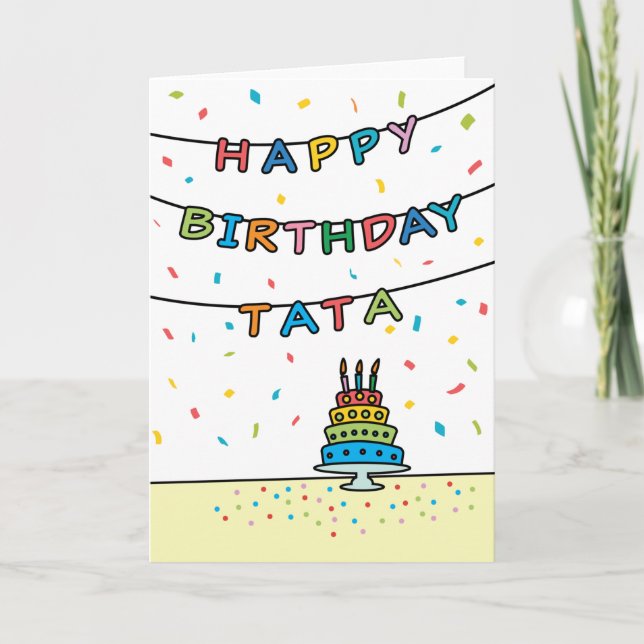 Birthday Card for Tata Karte (Vorderseite)