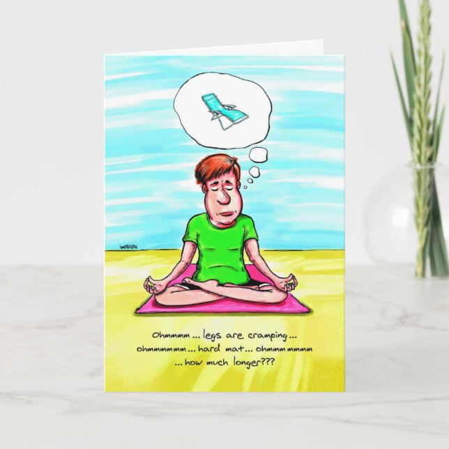 Birthday Card for Yoga Lover - Yoga Fleisch Karte (Vorderseite)