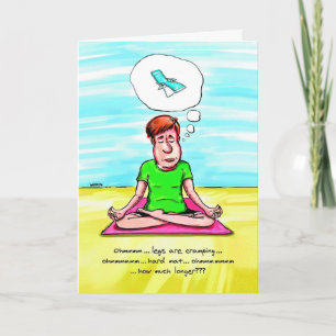 Birthday Card for Yoga Lover - Yoga Fleisch Karte