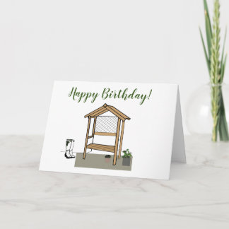 Birthday card gardening karte