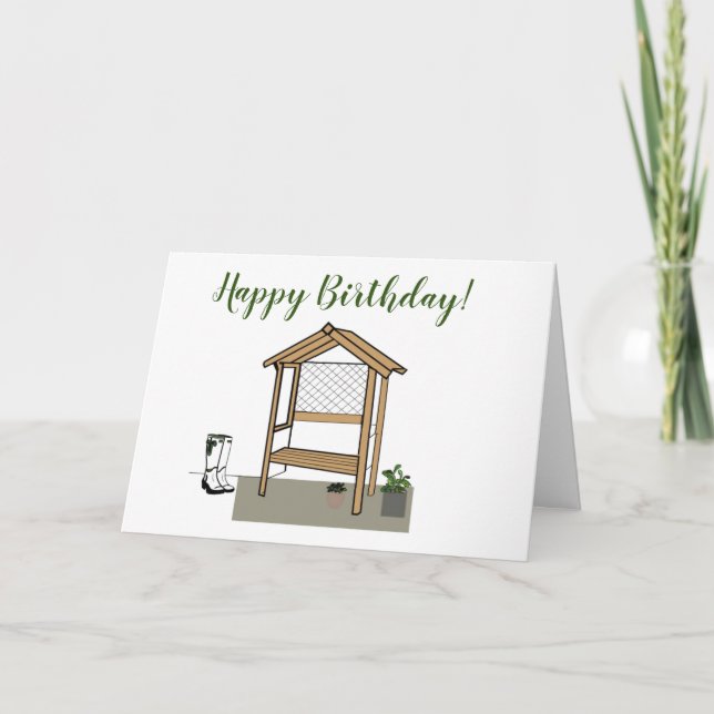 Birthday card gardening karte (Vorderseite)