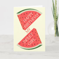 Birthday Card Geschmackvoll Watermelon - My Sweet