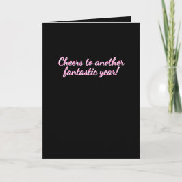 Birthday card in black and pink karte