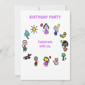 Birthday Card Invitation Kids Einladung