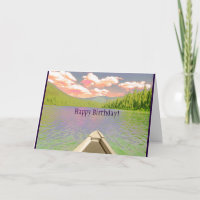 Birthday Card Kanu auf dem See "Fun Adventures"