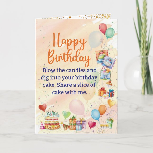 BIRTHDAY CARD KARTE (Vorderseite)