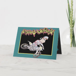 Birthday Card Motocross Karte