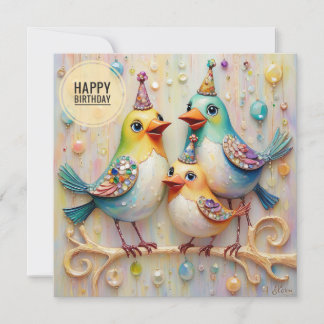 BIRTHDAY CARD ~ Niedliche Vögel ~