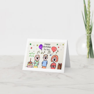BIRTHDAY CARD - SINGY FARBTAG FÜR SIE KARTE