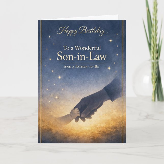Birthday Card Son In Law - Father to be Karte (Vorderseite)
