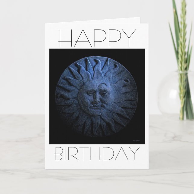 Birthday Card Sun und Moon Karte (Vorderseite)