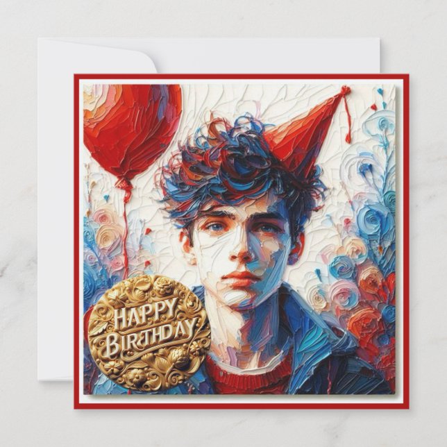 BIRTHDAY CARD ~ Teenage Boy ~ (Vorderseite)