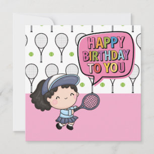"Birthday Card Tennis-Themed: Aces & Cheers!" Karte