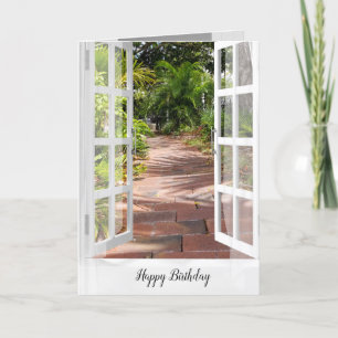 Birthday Card Tropengarten Weg Karte