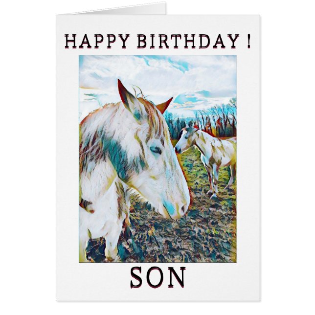 Birthday Card Wildpferd (Vorne)