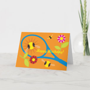 Birthday card with cute tennis design karte