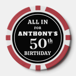 Birthday Casino Poker Thema Personalisiert Custom Pokerchips