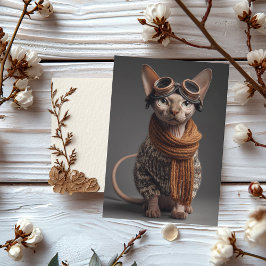 Birthday Cat Pilot Aviator Cool Funny Aviation Karte