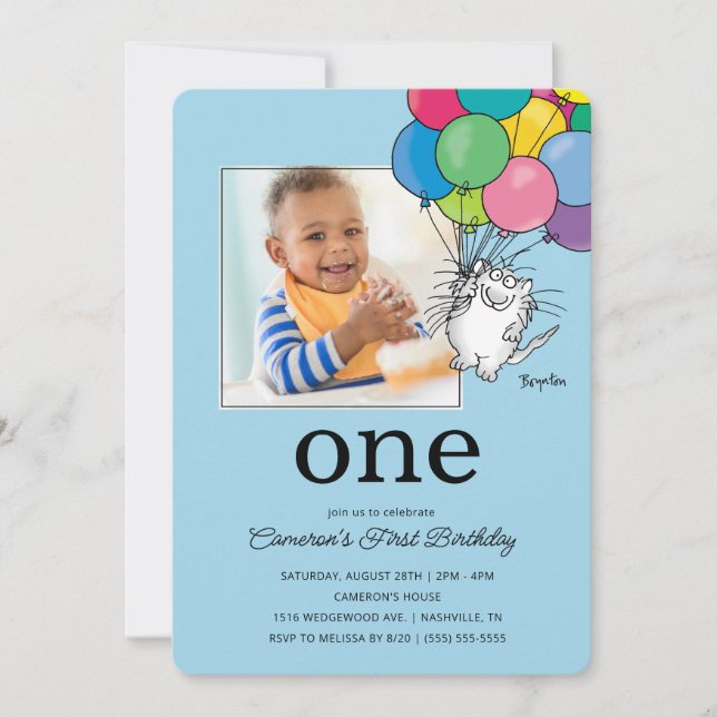 BIRTHDAY CATS von Sandra Boynton Einladung (Vorderseite)