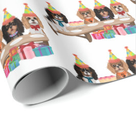 Birthday Cavalier King Charles Spaniel Geschenkpapier