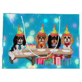 Birthday Cavalier King Charles Spaniel Große Geschenktüte