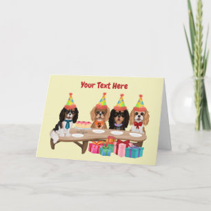 Birthday Cavalier King Charles Spaniel Karte