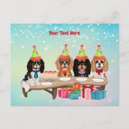 Birthday Cavalier King Charles Spaniel Postkarte
