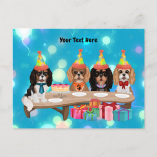 Birthday Cavalier King Charles Spaniel Postkarte