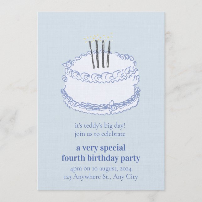 Birthday Celebration – Editable Party Invitation T Einladung (Vorderseite)