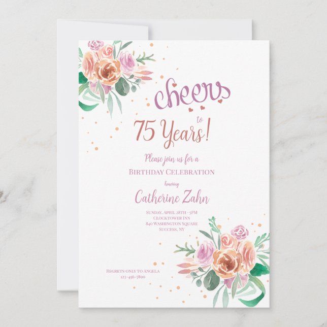 Birthday Cheers Einladung (Vorderseite)