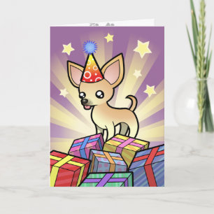 Birthday Chihuahua (glatter Mantel) Karte