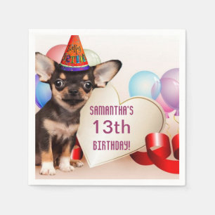Birthday Chihuahua Hundepapiernapkins Serviette