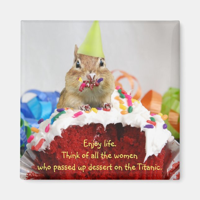 Birthday Chipmunk Magnet (Vorne)