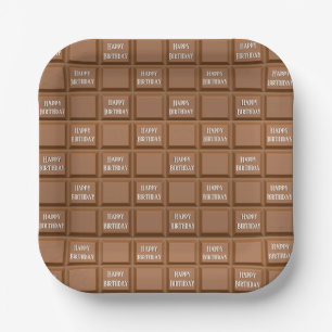 Birthday Chocolate Candy Bar Pappteller