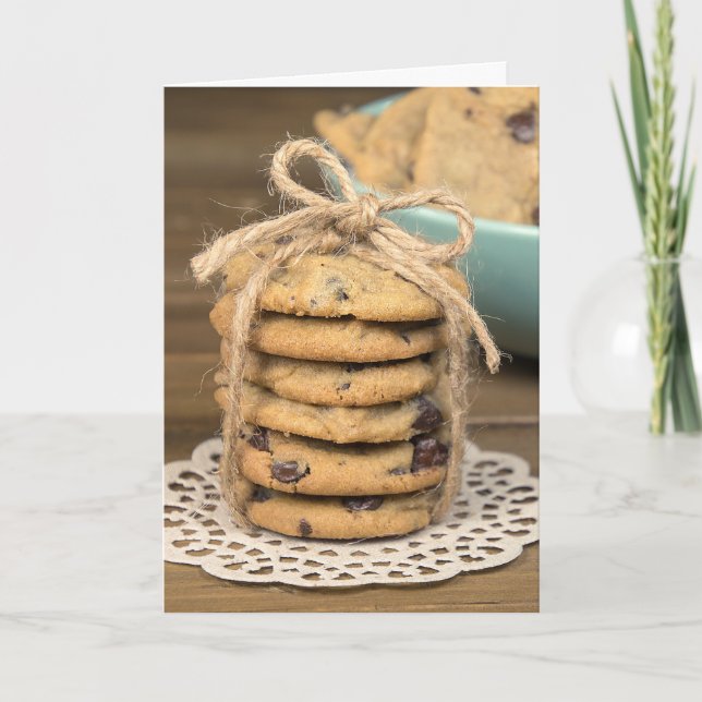 Birthday chocolate Chip Cookies Karte (Vorderseite)