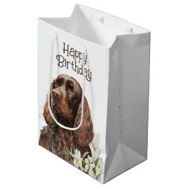 Birthday Chocolate Cocker Spanel Mittlere Geschenktüte