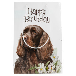 Birthday Chocolate Cocker Spanel Mittlere Geschenktüte