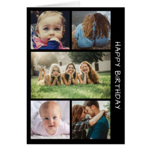 Birthday Collage 5 Foto Geburtstagskarte