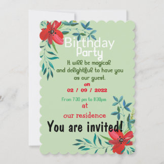 Birthday colors  invitation einladung