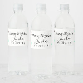Birthday Confetti Pink Mix Formen Wasserflaschenetikett