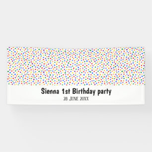 Birthday Confetti Regenbogen Banner