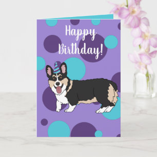 Birthday Corgi Card Karte
