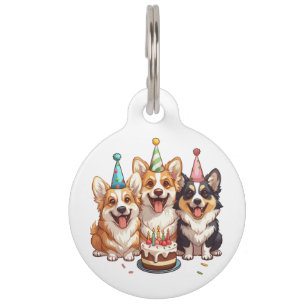 Birthday Corgi Dogs Haustiermarke