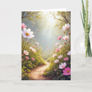 Birthday Cosmos Flower Garden Karte